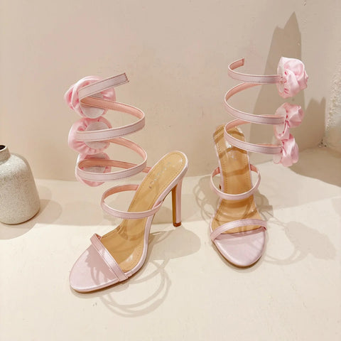 New Shallow Mouth Open Toe Big Original Heeled Sandals CODE: KAR3120