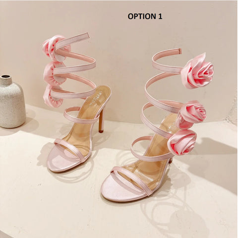New Shallow Mouth Open Toe Big Original Heeled Sandals CODE: KAR3120