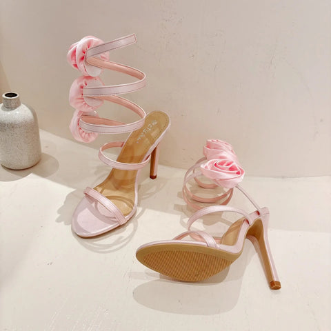 New Shallow Mouth Open Toe Big Original Heeled Sandals CODE: KAR3120