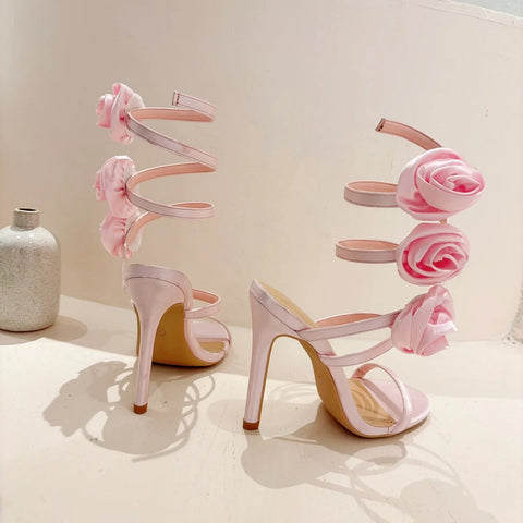 New Shallow Mouth Open Toe Big Original Heeled Sandals CODE: KAR3120