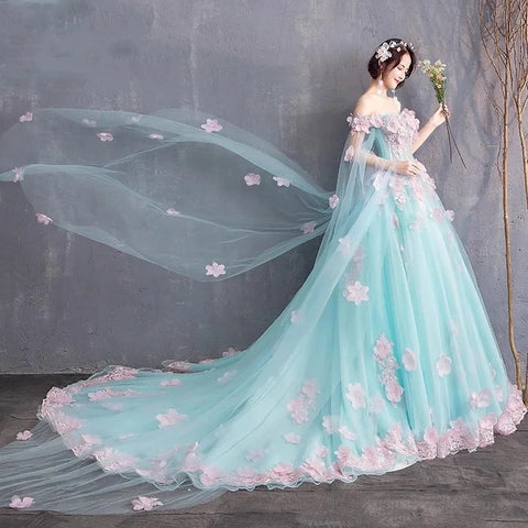 New Quinceanera Princess Lace 3D Flower Ball Gown Dresses CODE: KAR3122