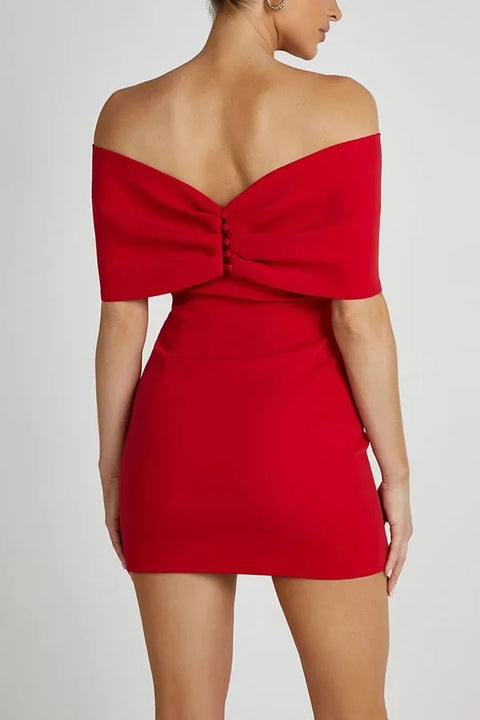 New Sexy Slash neck Casual Mini Dress CODE: KAR3127