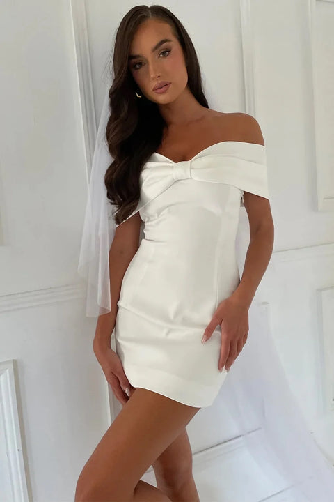 New Sexy Slash neck Casual Mini Dress CODE: KAR3127