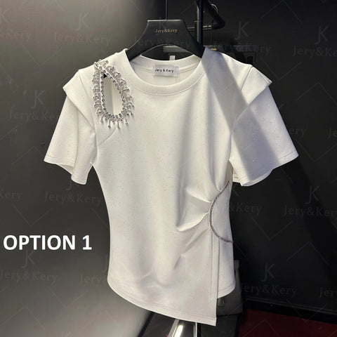 Summer Sequins Full of Stars Series Diamond Solid Top CODE : KAR3130
