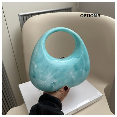 New Fashion Ice Crack Acrylic Shell Handbag CODE: KAR3135