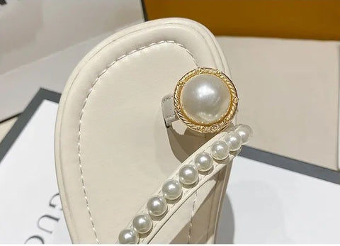 New Luxury Slides String Bead Platform Slippers CODE: KAR3141