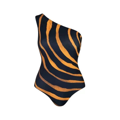 Fashion Printed trend High Waist Backless Sexy Beach Swimwear CODE: KAR3144