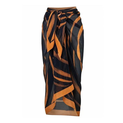 Fashion Printed trend High Waist Backless Sexy Beach Swimwear CODE: KAR3144