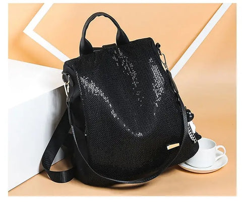 New Sequined Anti-theft Multi-function Backpack Bag CODE: KAR3146