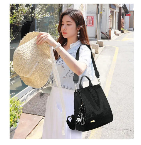New Sequined Anti-theft Multi-function Backpack Bag CODE: KAR3146