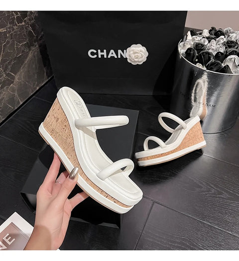 summer new One line open toe wedge platform sandal CODE: KAR3147