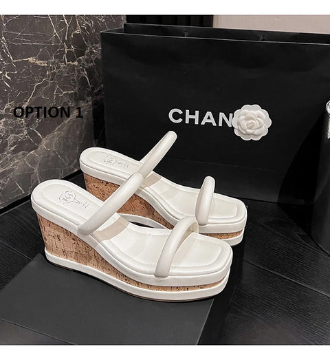 summer new One line open toe wedge platform sandal CODE: KAR3147