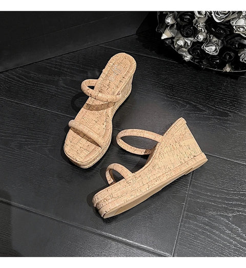 summer new One line open toe wedge platform sandal CODE: KAR3147