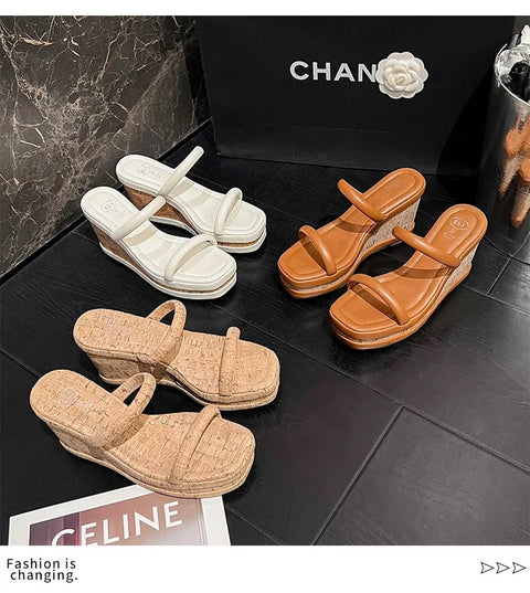 summer new One line open toe wedge platform sandal CODE: KAR3147