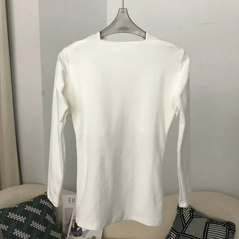 Autumn Designer  Long Sleeves Knot Slim Top CODE: KAR3154
