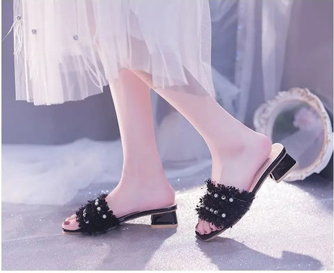 Summer Fairy Style Thick Fashion Trendy Slippers CODE: KAR3157
