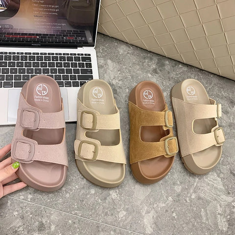 Summer New Fashion Open Toe Beach Chunky Comfortable Slippers CODE: KAR3159