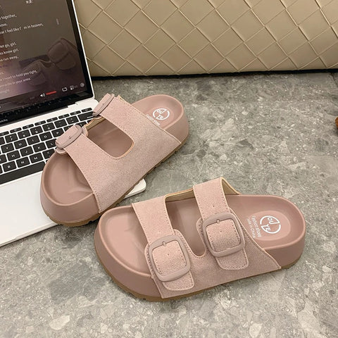 Fashion Open Toe Beach Chunky Comfortable Slippers SIZE: 36 CODE: READY1574