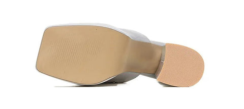 Sexy Open Toe One Broadband Slip-On Thick High Heel Sandals CODE: KAR3164