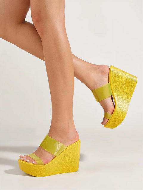 Fashion Open Toe Sexy Transparent  High Heels Platform Sandals CODE: KAR3165
