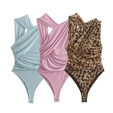 Summer Slim Hollow Out Irregular Sleeveless One Pieces Bodysuit CODE: KAR3193