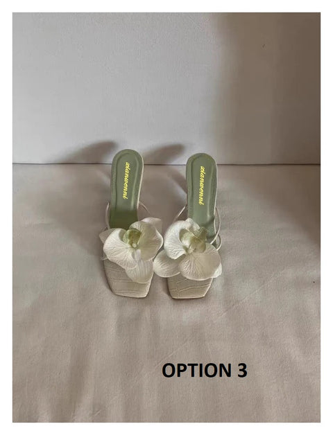 Summer New Elegant Flowers Design Casual Fashionable High Heel CODE: KAR3195