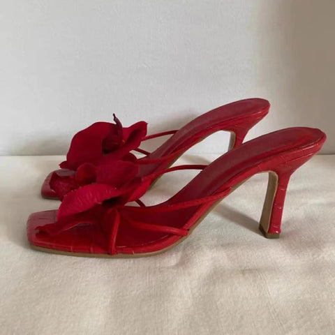Summer New Elegant Flowers Design Casual Fashionable High Heel CODE: KAR3195