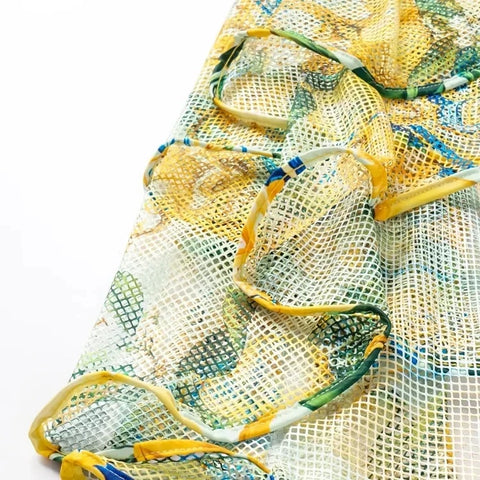 Summer Lemon Print V-Neck Push Up Swimsuit and Skirt Swimwear CODE: KAR3197