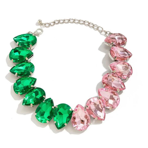 New Rhinestone Choker Exquisite Shiny Crystal Water Drop Shaped Necklace CODE: KAR3200