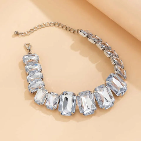 New Rhinestone Choker Exquisite Shiny Crystal Water Drop Shaped Necklace CODE: KAR3200