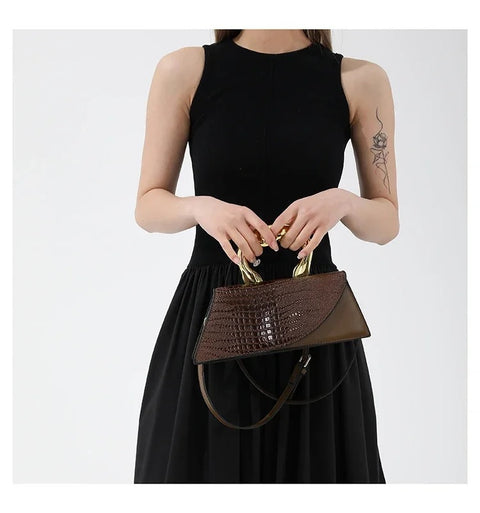 New Crocodile Shoulder High Quality Trendy Crossbody Light Luxury Handbag CODE: KAR3204