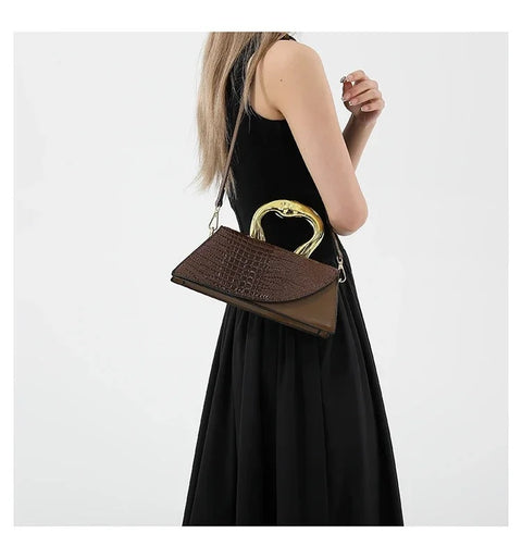 New Crocodile Shoulder High Quality Trendy Crossbody Light Luxury Handbag CODE: KAR3204