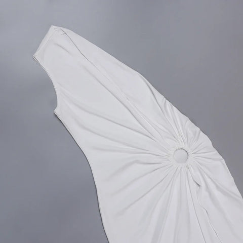 Sexy One-shoulder Asymmetric Midi Cover Tunic Beachwear Swimwear CODE: KAR3207