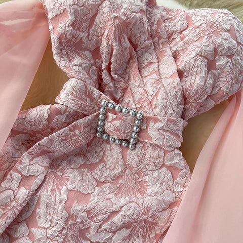 Luxury Lantern Sleeves Design Long Banquet Off Shoulder Strapless Dress CODE: KAR3213