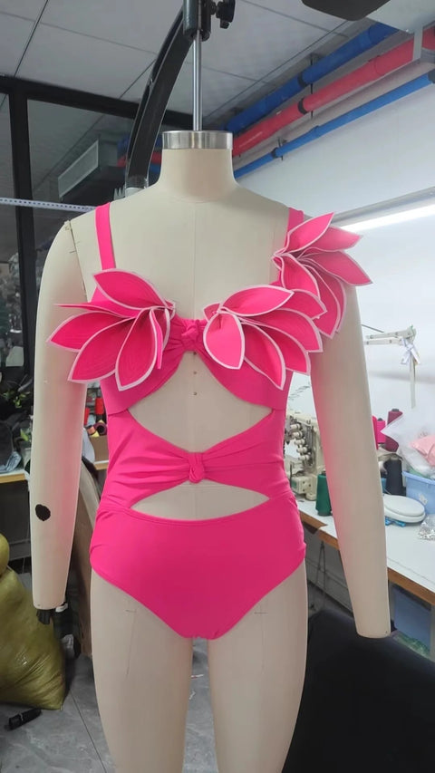 New Floral Ruffle Printed Push Up Slimming Bathing Swimwear  CODE: KAR3222