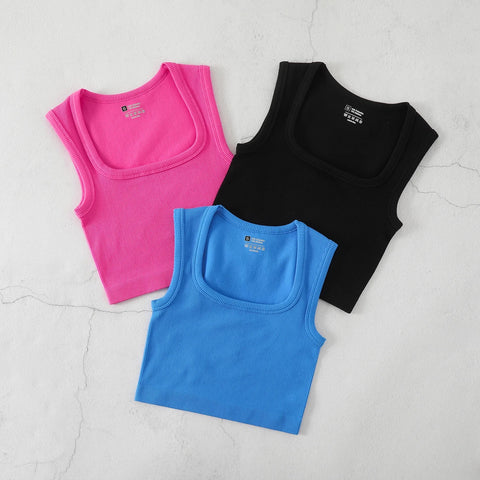 New Square Neck Vest Sexy Gym Yoga Top CODE: KAR3230