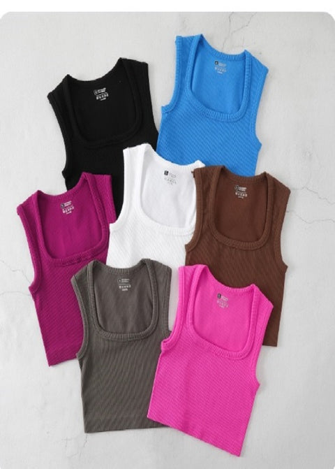 New Square Neck Vest Sexy Gym Yoga Top CODE: KAR3230