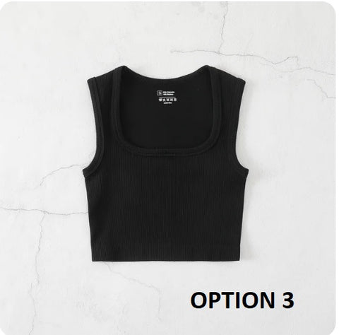 New Square Neck Vest Sexy Gym Yoga Top CODE: KAR3230