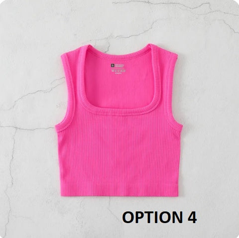 New Square Neck Vest Sexy Gym Yoga Top CODE: KAR3230