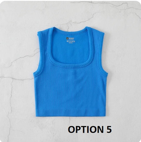 New Square Neck Vest Sexy Gym Yoga Top CODE: KAR3230