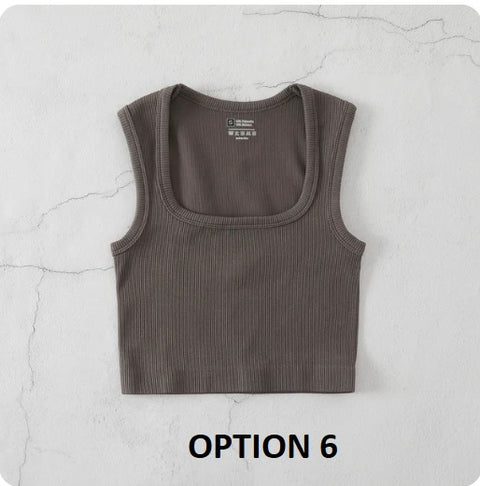 New Square Neck Vest Sexy Gym Yoga Top CODE: KAR3230