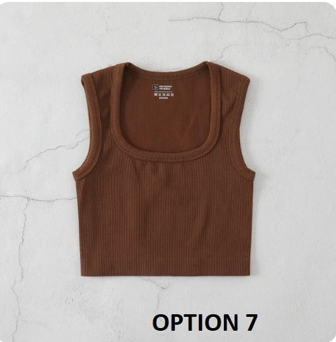 New Square Neck Vest Sexy Gym Yoga Top CODE: KAR3230