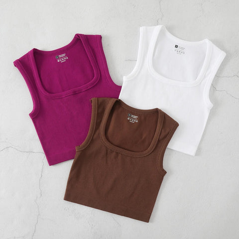 New Square Neck Vest Sexy Gym Yoga Top CODE: KAR3230