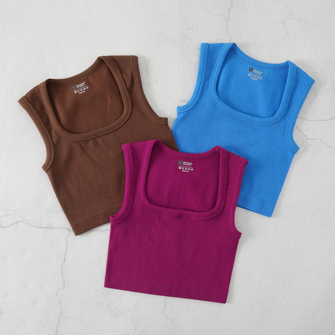 New Square Neck Vest Sexy Gym Yoga Top CODE: KAR3230