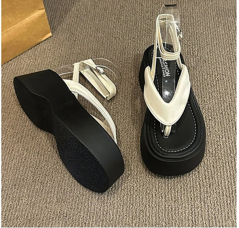 New Summer Gladiator Clip Toe Cross Strap Platform Sandal CODE: KAR3233