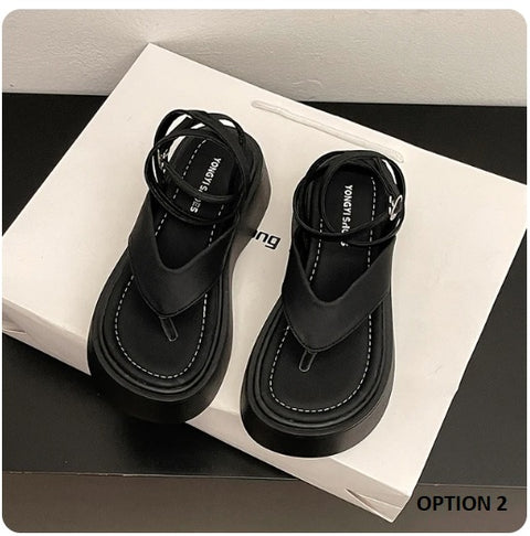 New Summer Gladiator Clip Toe Cross Strap Platform Sandal CODE: KAR3233