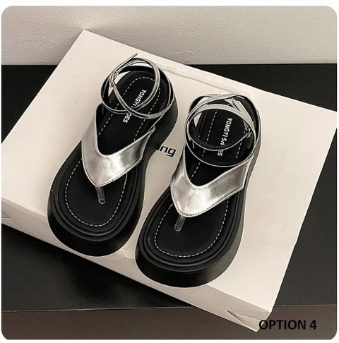 New Summer Gladiator Clip Toe Cross Strap Platform Sandal CODE: KAR3233