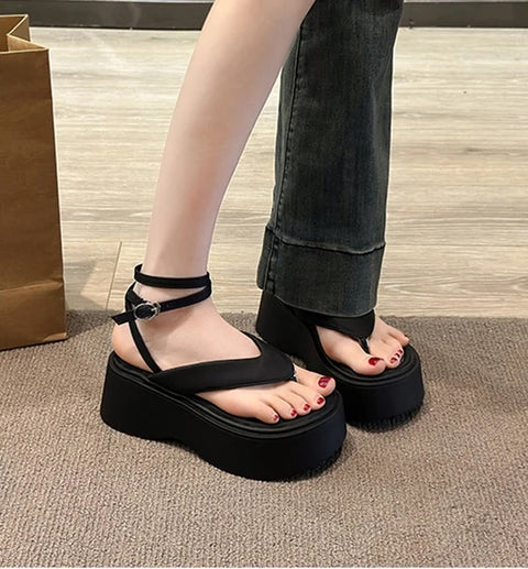 New Summer Gladiator Clip Toe Cross Strap Platform Sandal CODE: KAR3233