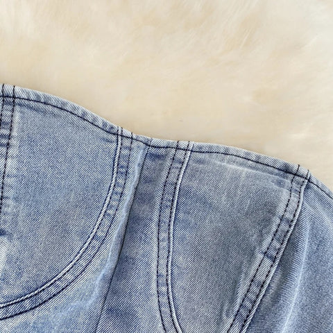 New Strapless Loose High Waist Casual Wide Leg Short Jumpsuit CODE: KAR3235