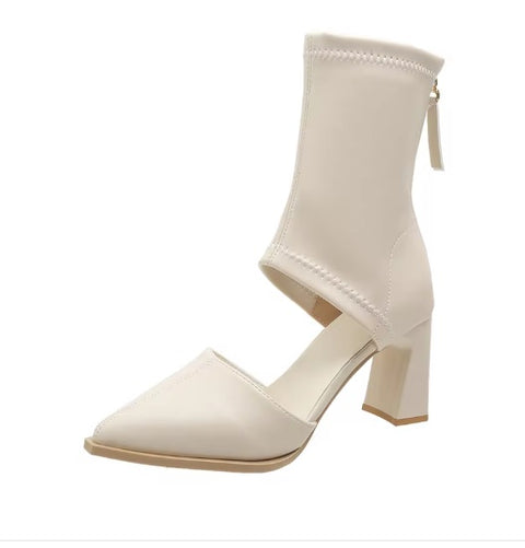 New summer pointed toe bun hollow thick heel CODE: KAR3237